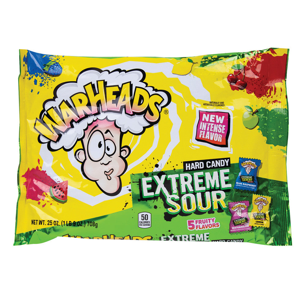 Extreme Sour Hard Candy, Blue Raspberry, Watermelon, Lemon, Black Cherry, Apple