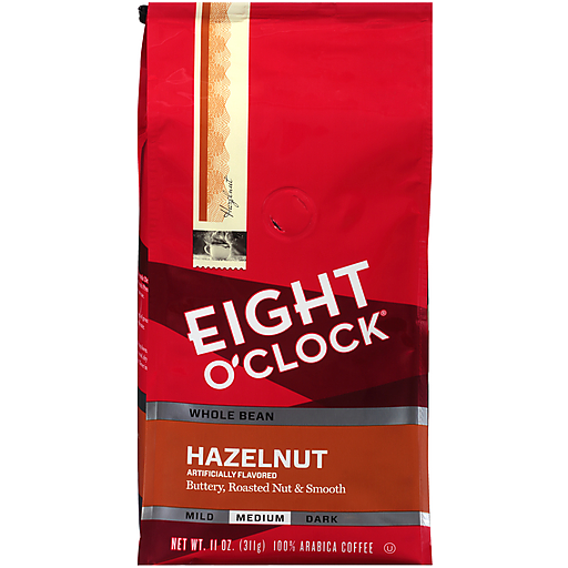 Photo of Eight O'Clock Coffee Hazelnut Medium Roast Whole Bean 11 Oz