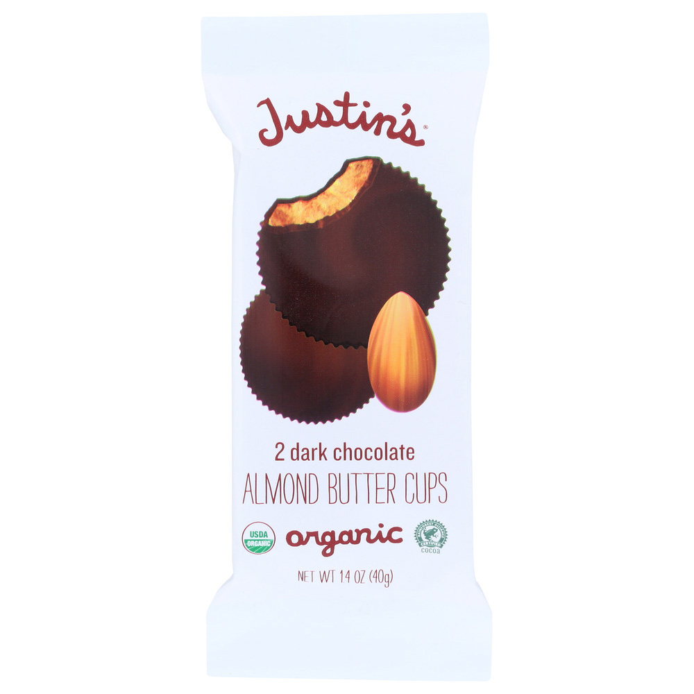 Photo of Justin's Almond Butter Cups, Organic, Dark Chocolate