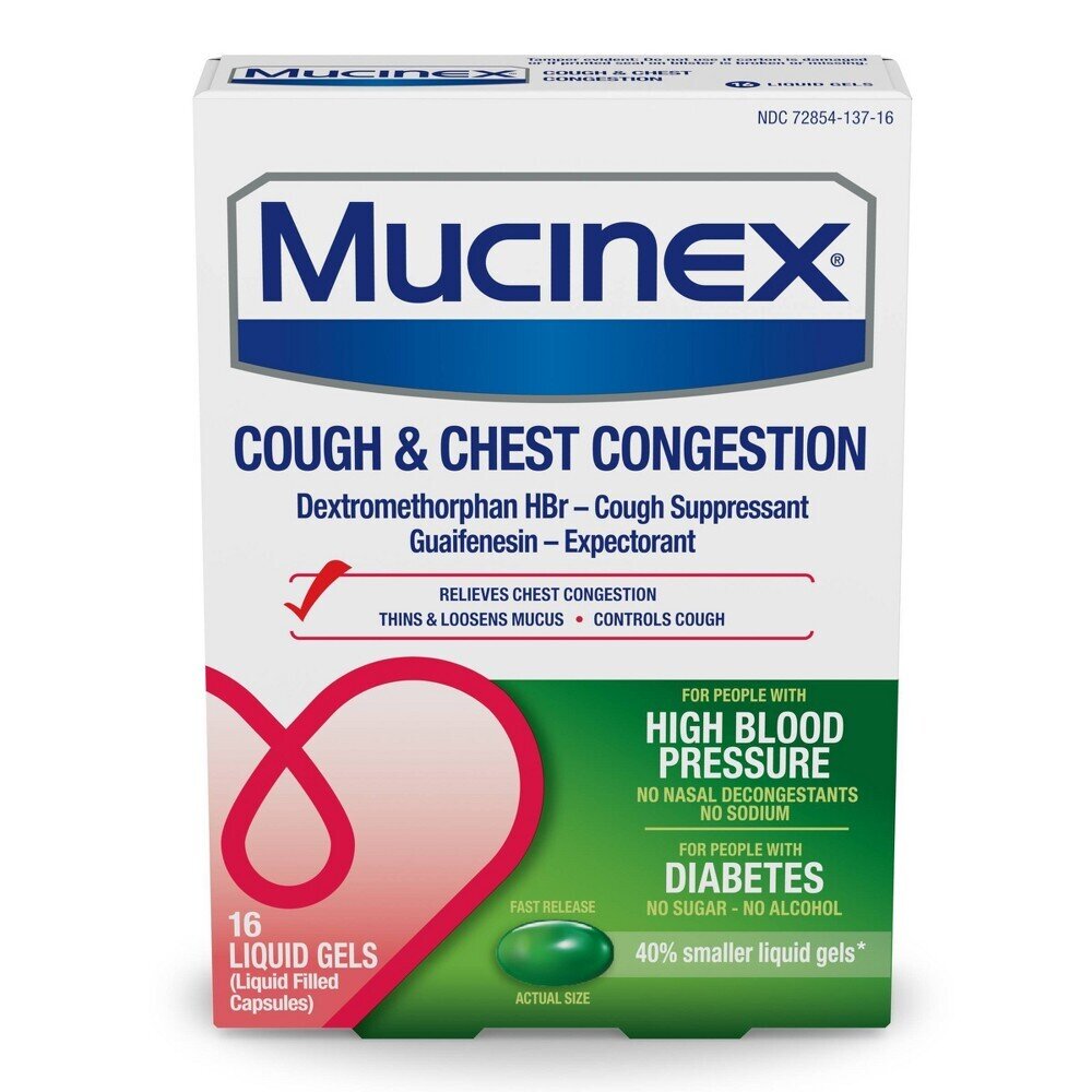 Mucinex - High Blood Pressure Liquid Gels - 16 Ct