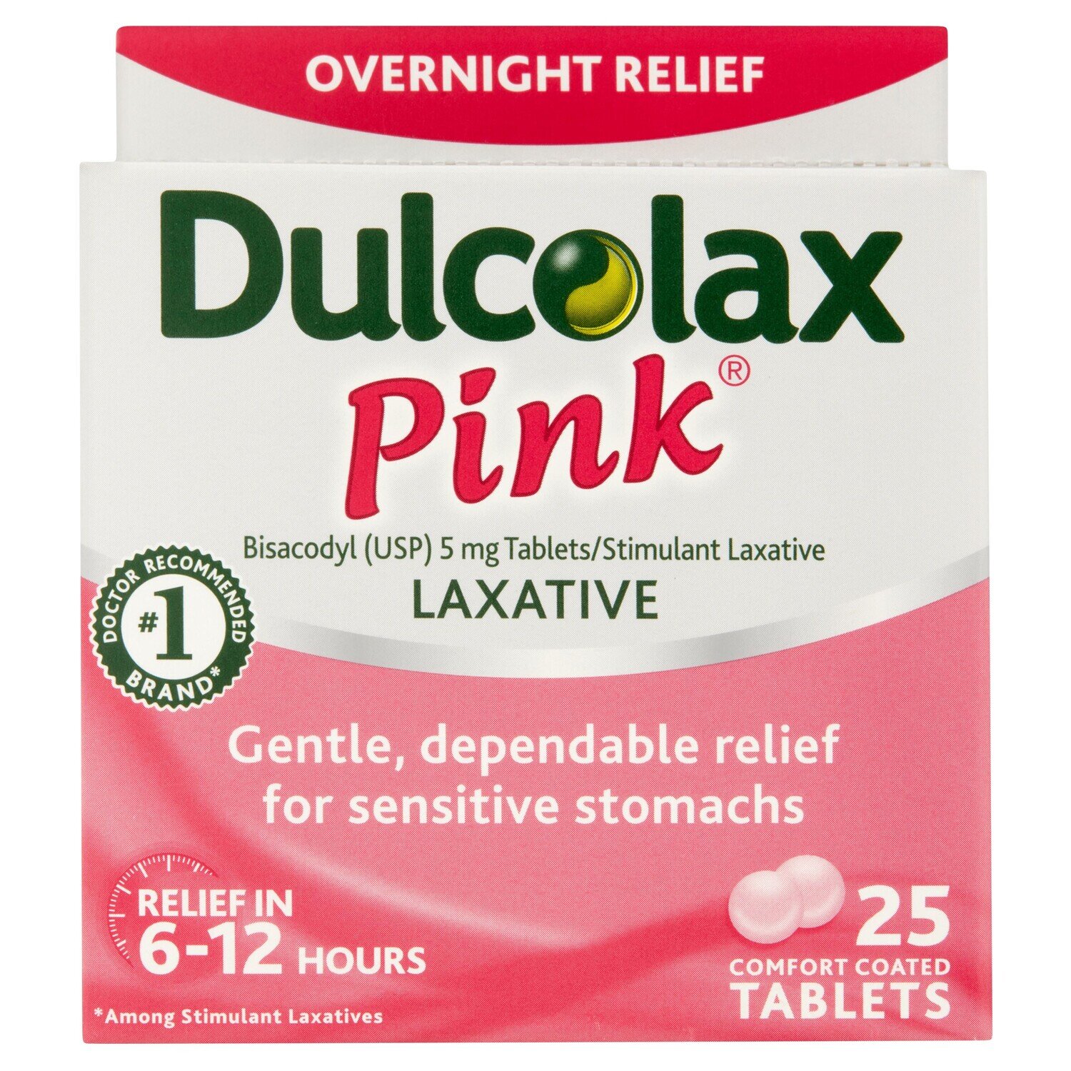 Dulcolax - Overnight Laxative - Pink - 25 Tablets