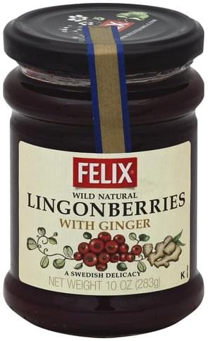 Wild Natural Lingonberries with Ginger