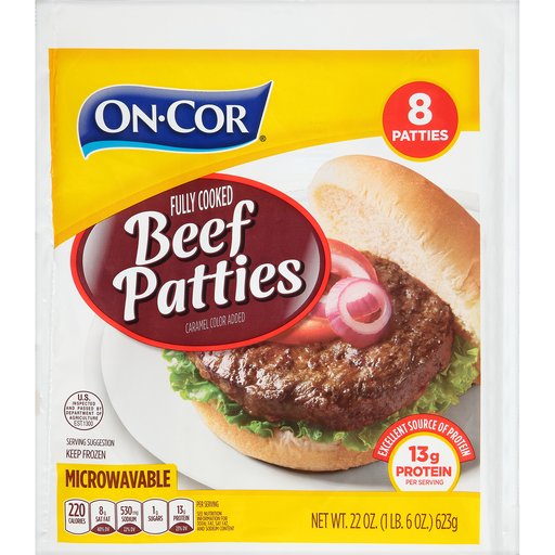 Beef Fully Cooked Patties, Beef