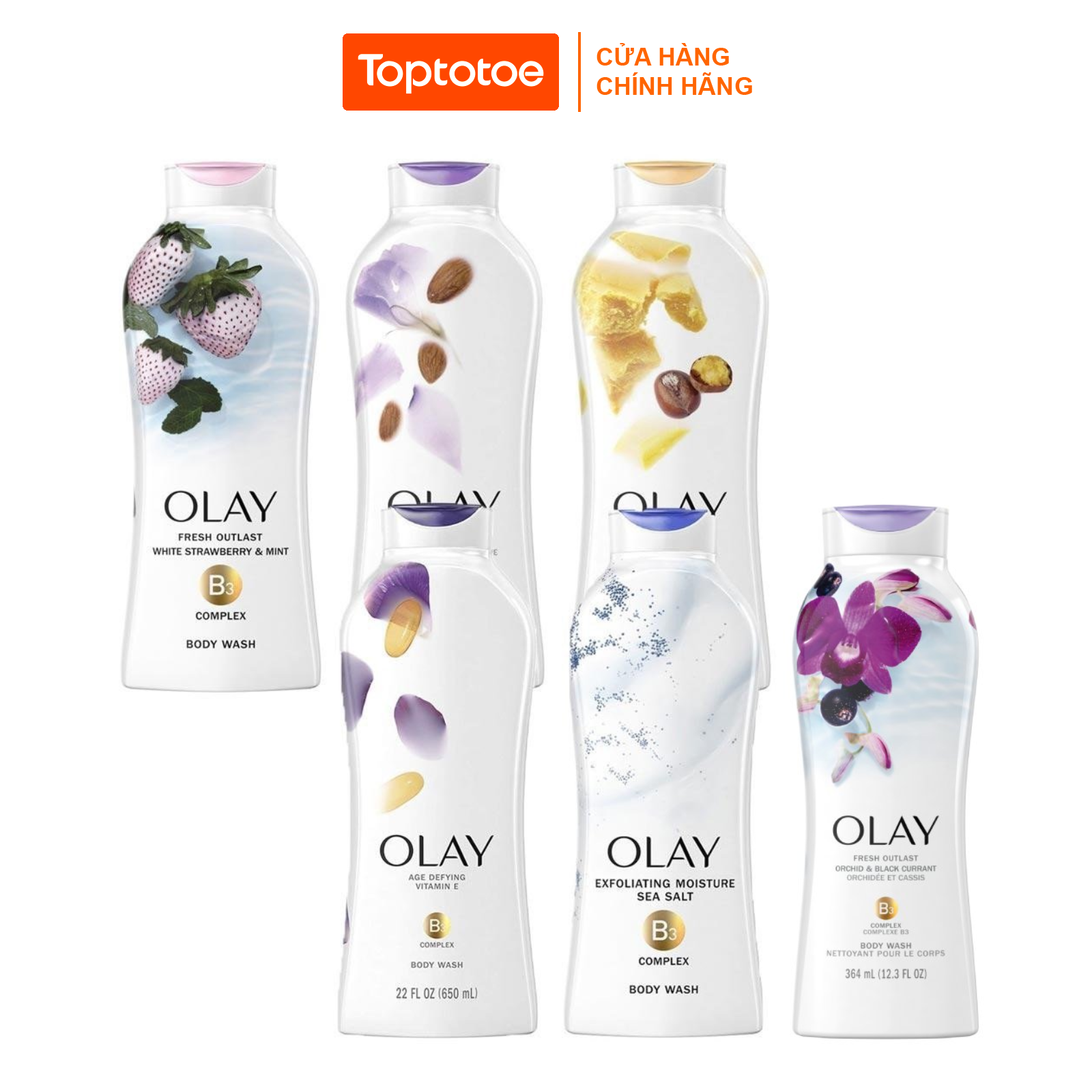 Photo of Olay Daily Exfoliating Body Wash - Sea Salts, 22 Fl Oz