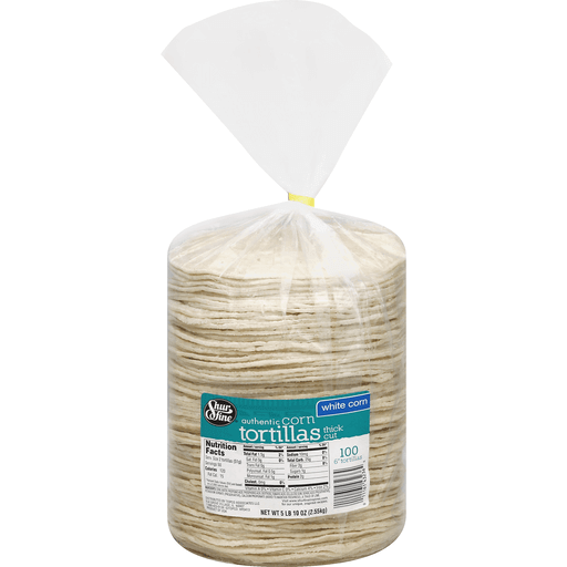Authentic White Corn Tortillas Thick Cut