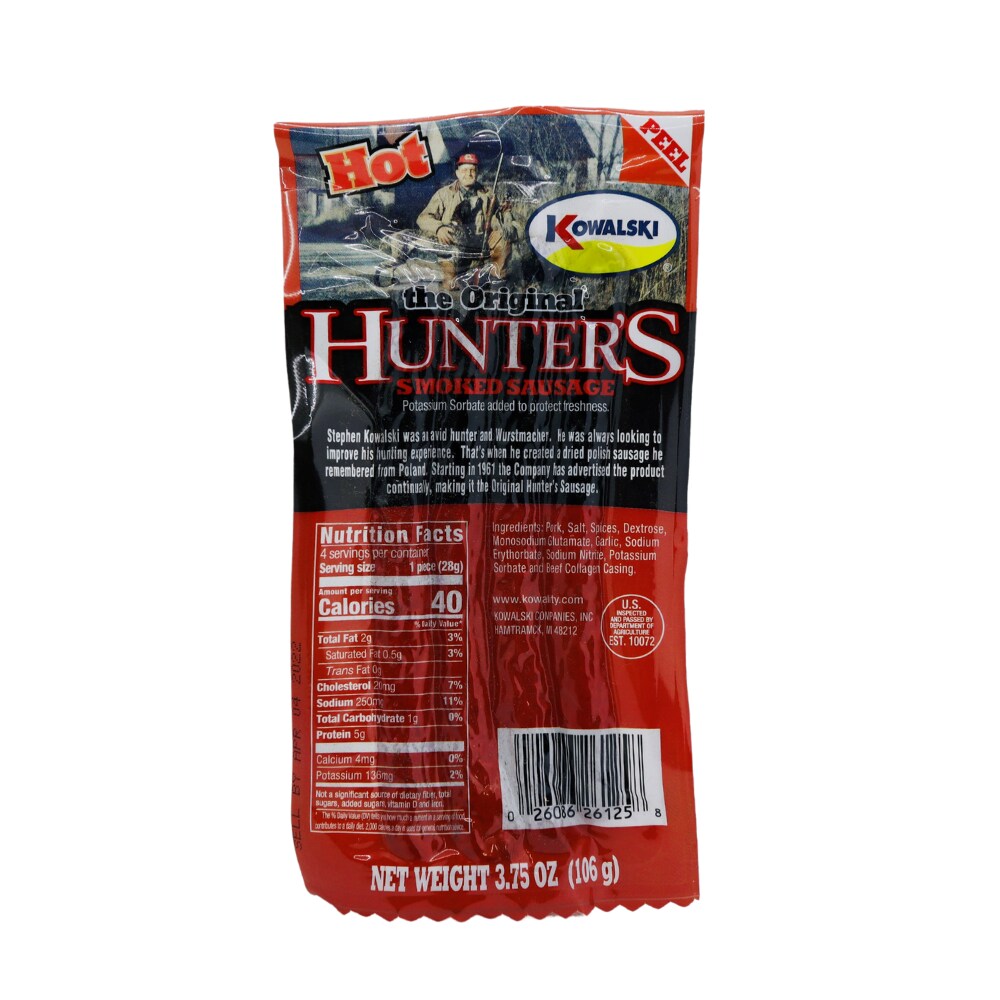 Hot the Original Hunter'S Smoked Sausage, Hot