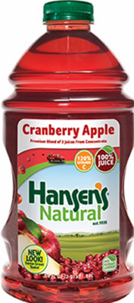 Monster Energy Company Hansen’s Natural Cranberry Apple 100% Juice 64 Fl. Oz. Bottle
