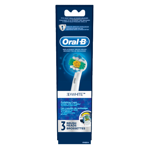 Oral-B Brush Heads - 3D White - 3 Heads