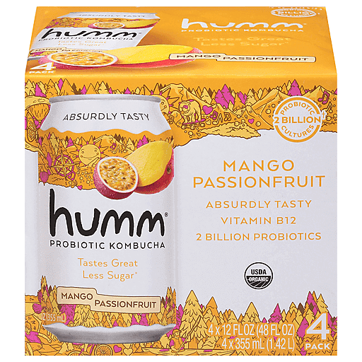 Mango Passionfruit Probiotic Kombucha, Mango Passionfruit