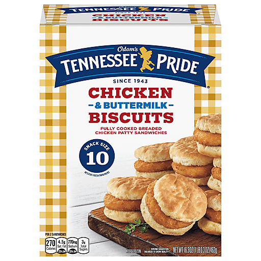Photo of Odom's Tennessee Pride S Chicken Buttermilk Biscuits Snack Size Frozen Breakfast Sandwiches