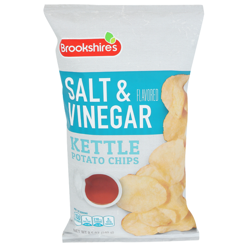 Brookshire'S, Kettle Potato Chips, Salt & Vinegar, Salt & Vinegar