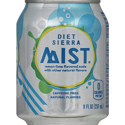 Diet Sierra Mist Lemon-Lime Flavored Soda (6 - 8 Fl Oz) 48 Fluid Ounce Cans-Ia