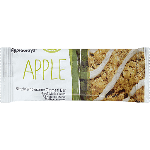 Appleways Whole Grain 1.2 Oz Soft Oatmeal Apple Bar, Individually Wrapped - Each