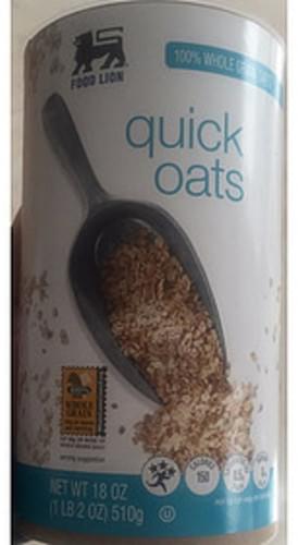 Food Lion, Whole Grain Quick Oats