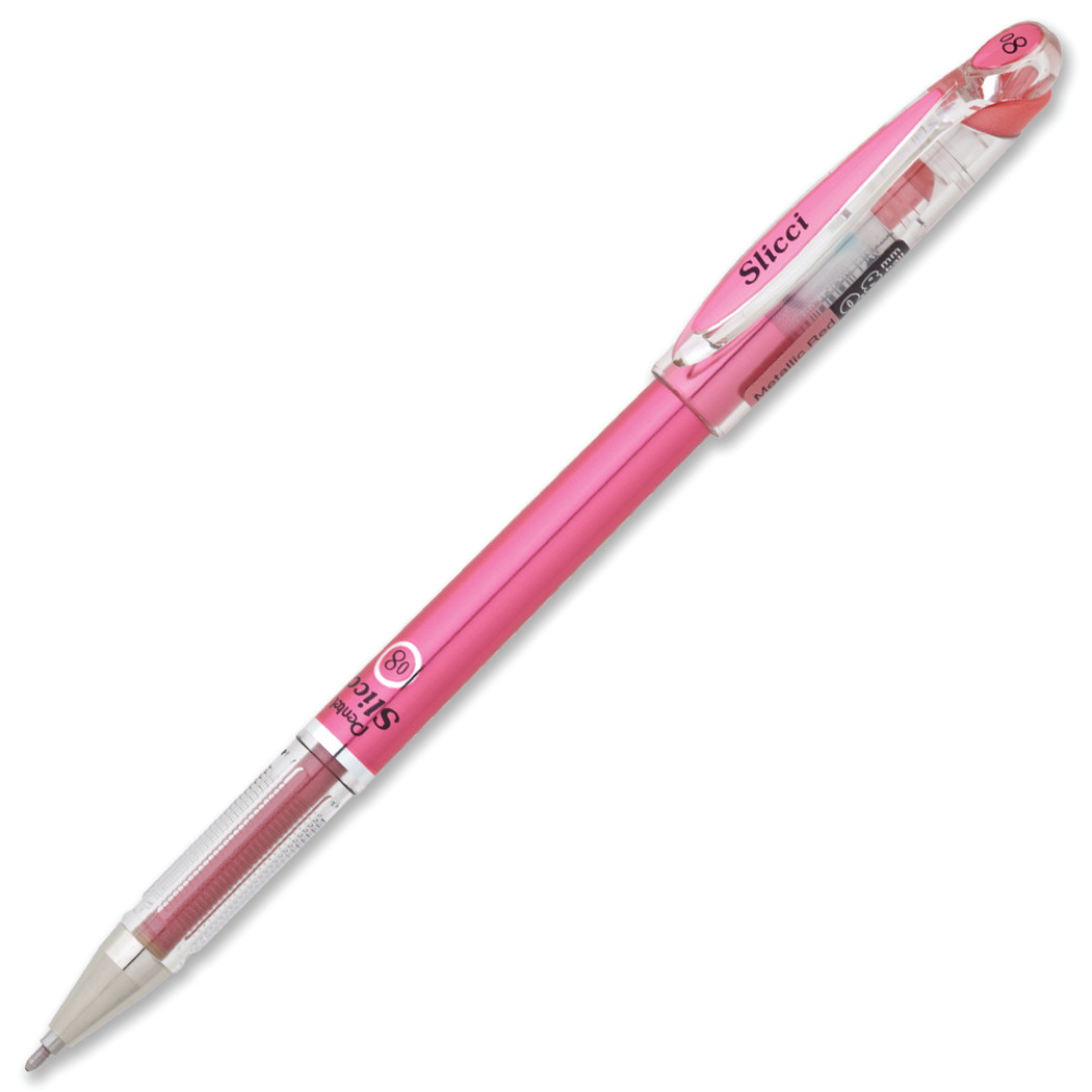 Photo of Pentel Slicci Metallic Gel Pen - Red