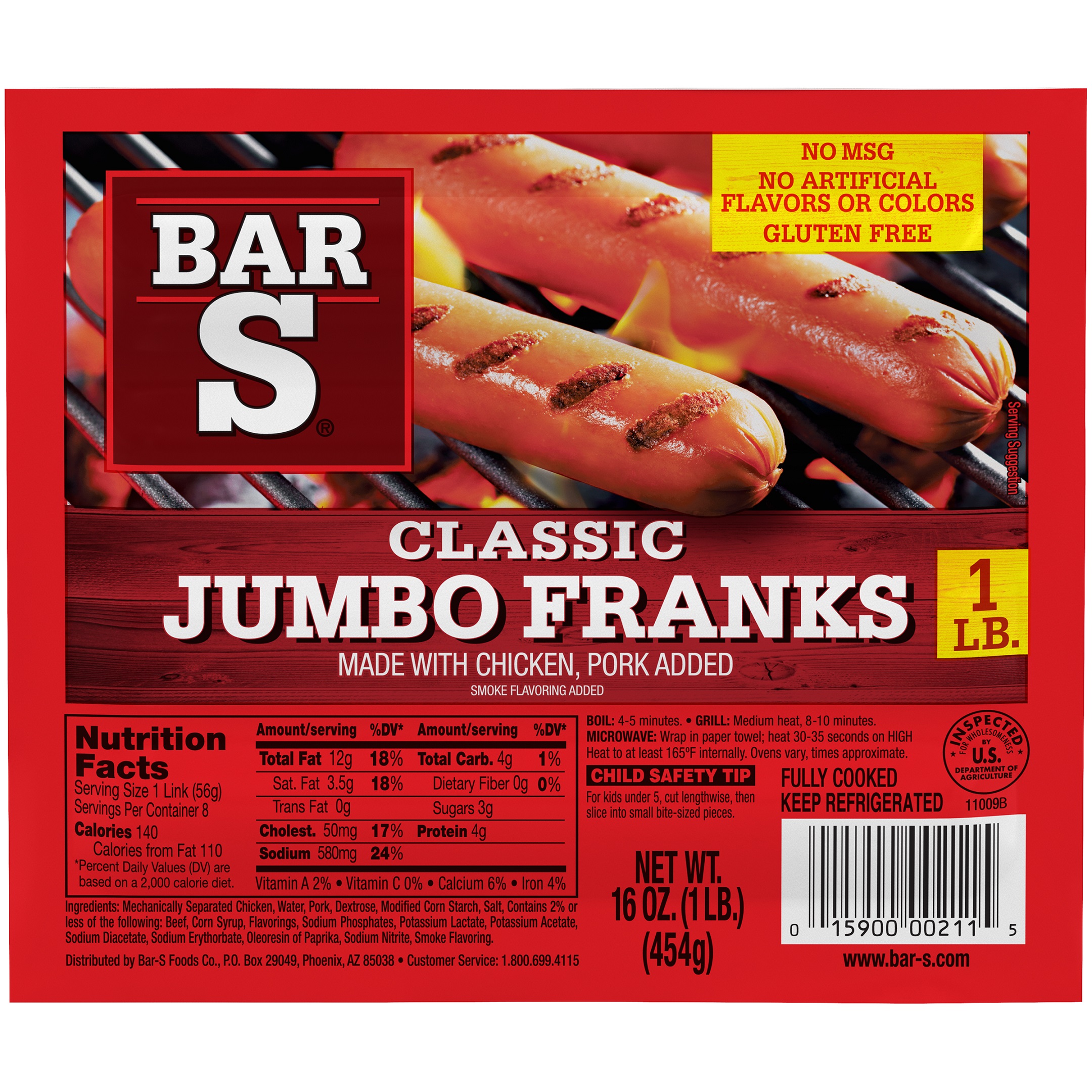 Photo of Bar S Classic Jumbo Franks Hot Dogs