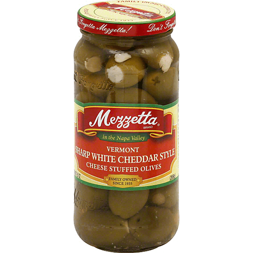 Vermont Sharp White Cheddar Style Cheese Stuffed Olives