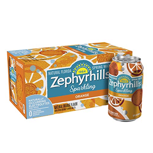 Orange Flavor Sparkling Natural Spring Water, Orange