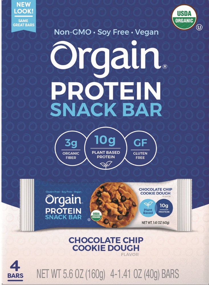 Chocolate Chip Cookie Dough Flavored Plant-Based Protein Snack Bar, Chocolate Chip Cookie Dough