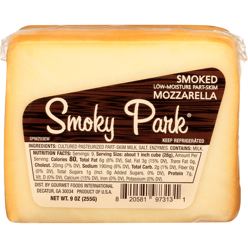 Photo of Smoky Park Cheese, Smoked Mozzarella 9 Oz