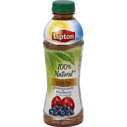 Lipton 100% Natural Iced Tea With Pomegranate Blueberry 20 Fl. Oz. Plastic Bottle