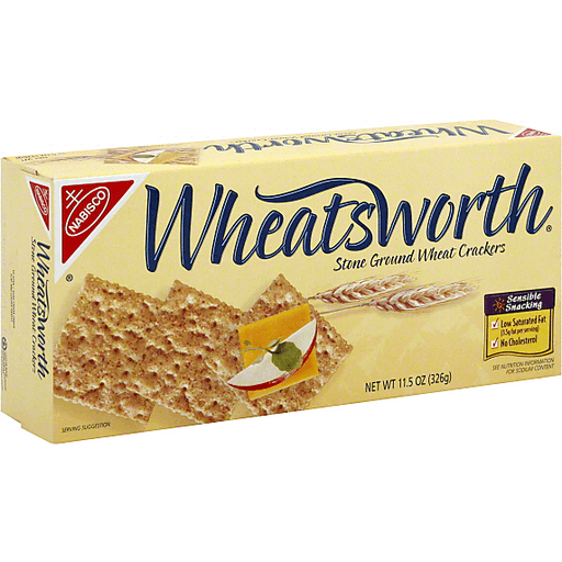 Wheatsworth Nabisco Stone Ground Wheat Crackers 11.5 Oz Box