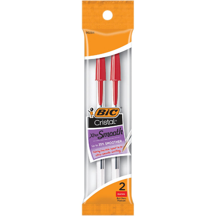 BIC Cristal Xtra Smooth Ball Pen Point Red Ink