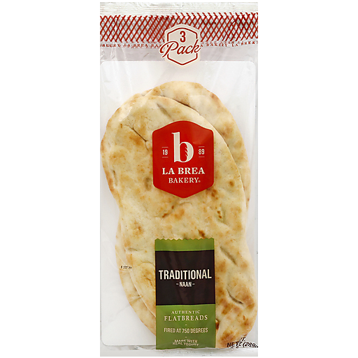 La Brea Bakery, Traditional Naan Authentic Flatbreads