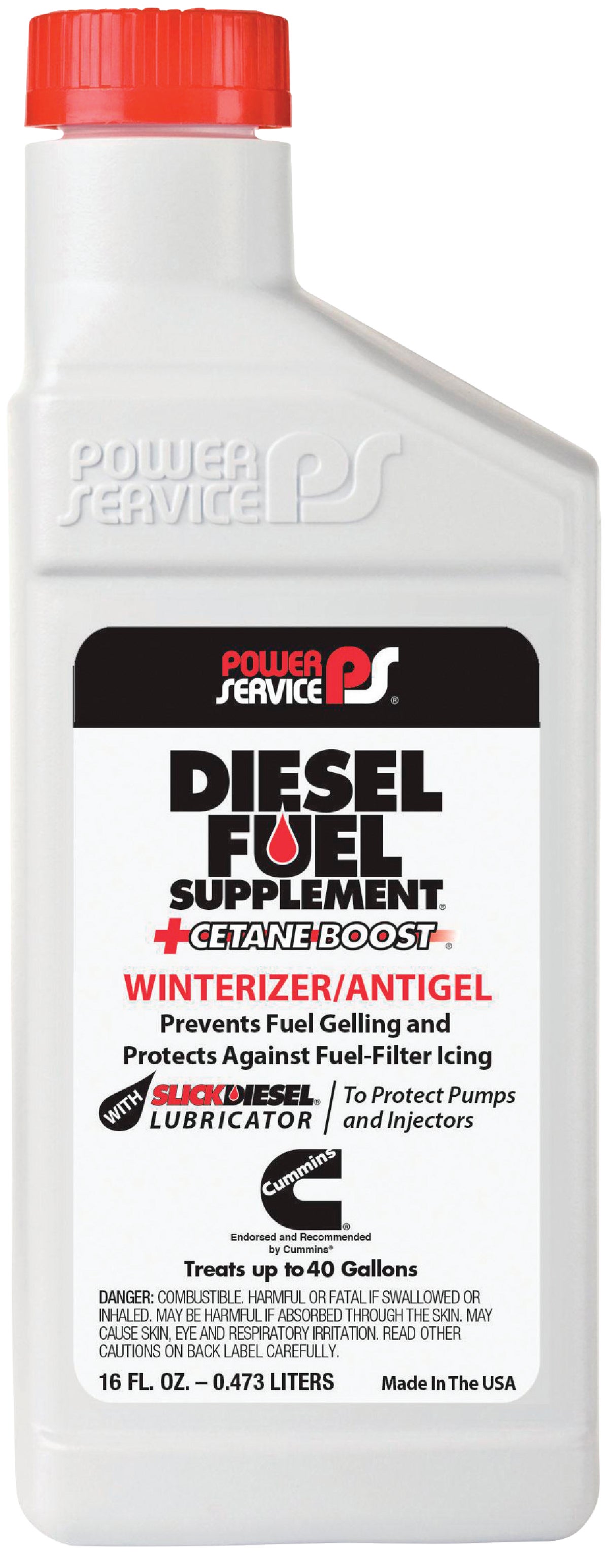 Power Service 12 Oz. Diesel Fuel Supplement + Cetane Boost Anti-gel ...