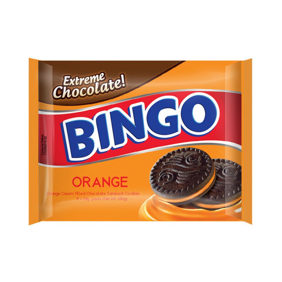 Nissin Bingo Sandwich Cookies Orange 10's