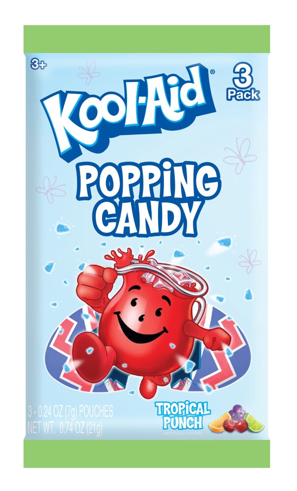 Tropical Punch Flavored Popping Candy, Tropical Punch
