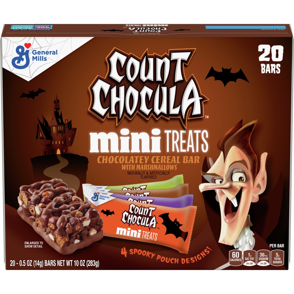 Photo of General Mills Count Chocula Cereal Bar, Chocolatey, Mini Treats