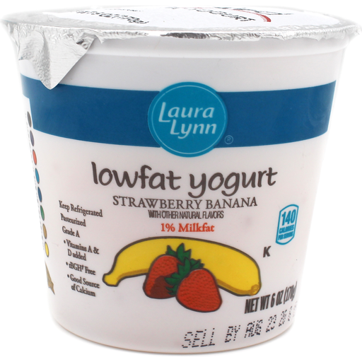 Laura Lynn, Lowfat Yogurt, Strawberry Banana