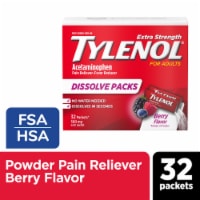 Tylenol - Extra Strengh For Adults Dissolve Packs Berry Flavor 32 Packets