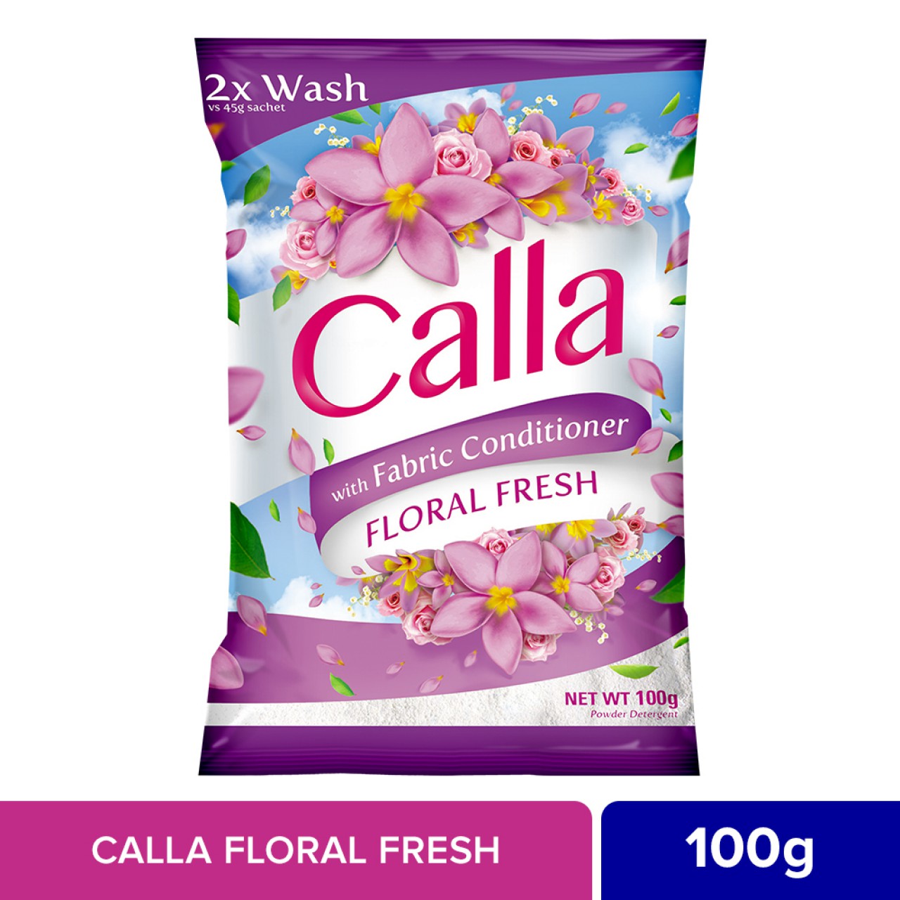 Calla With Fabric Conditioner Floral Fresh Powder Detergent 100g