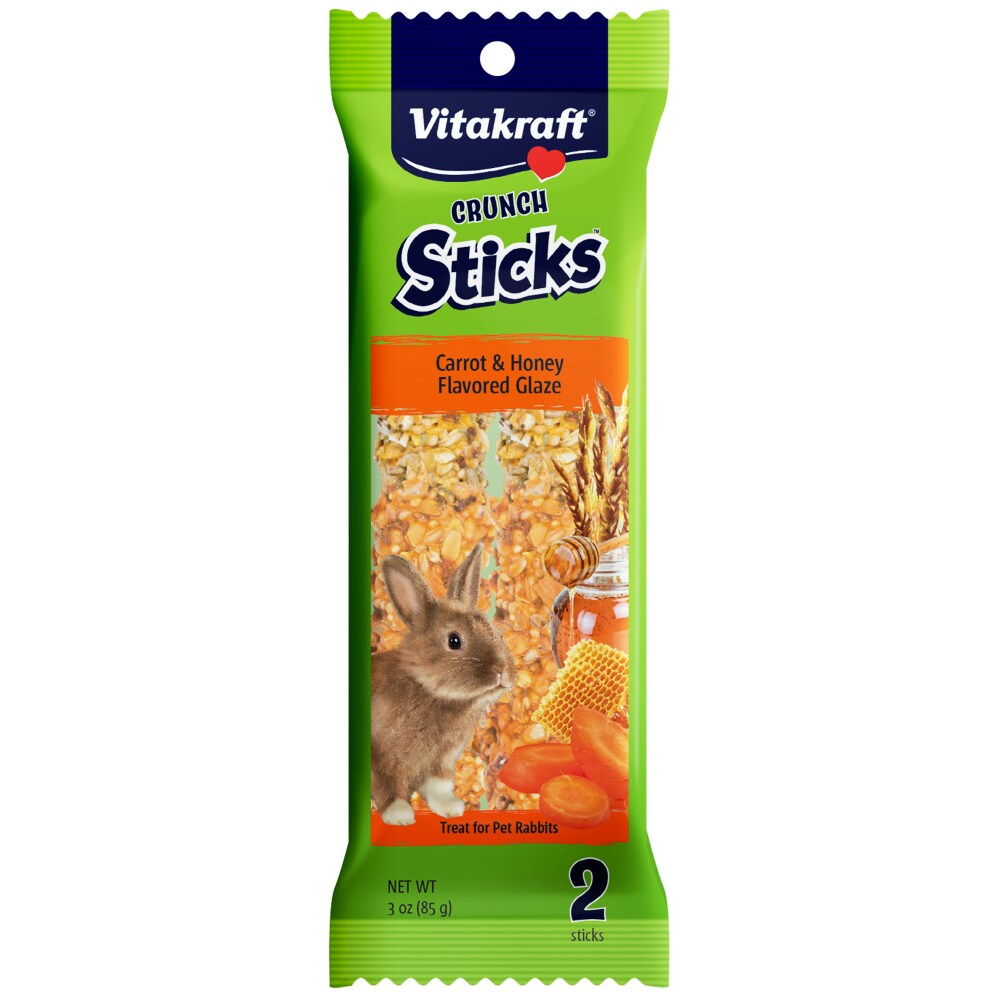 Vitakraft Crunch Sticks For Rabbits Carrot & Honey Flavored Glaze