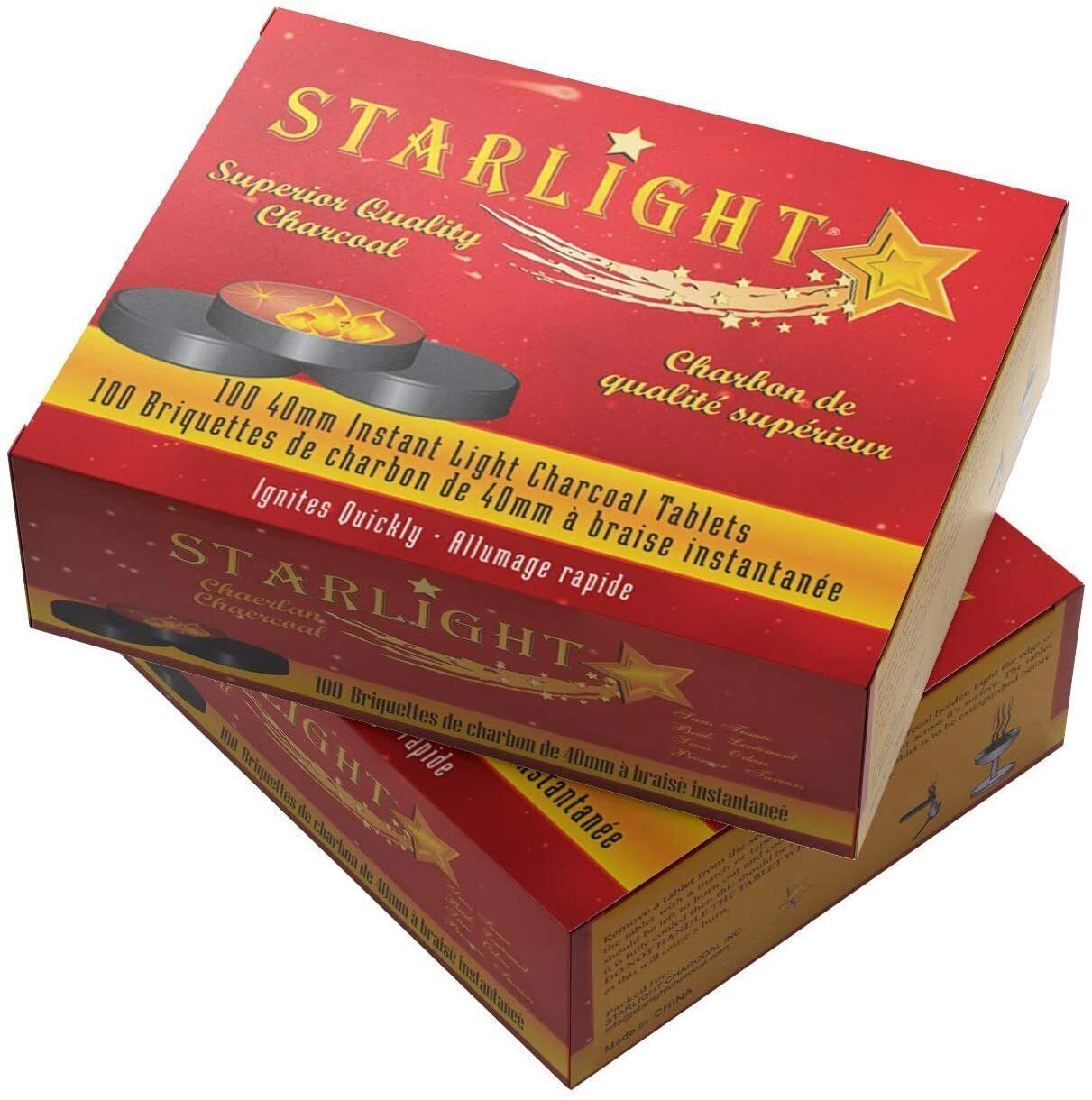 Photo of 100 Ct Starlight 40 Mm Round Charcoal Disc Hookah Narghile Incense Slow Burn