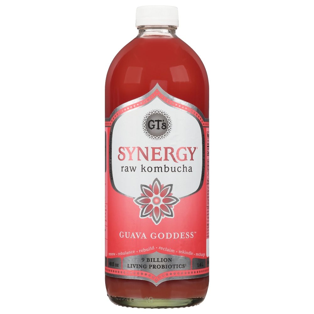 Photo of GT's Synergy Guava Goddess Organic Raw Kombucha - 48 Fl Oz
