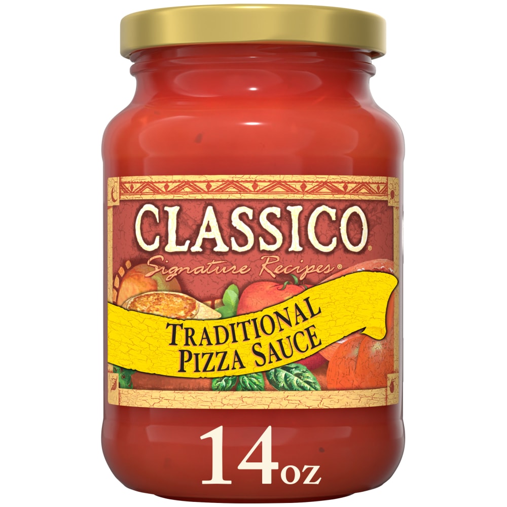 Classico Signature Recipes Traditional Pizza Sauce, 14 Oz Jar