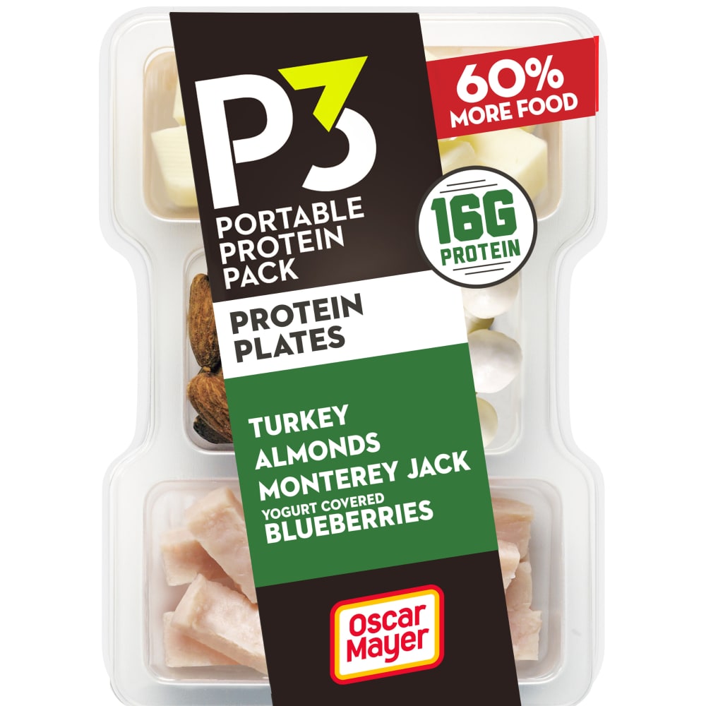 P Turkey Almonds Monterey Jack & Blueberries Portable Protein