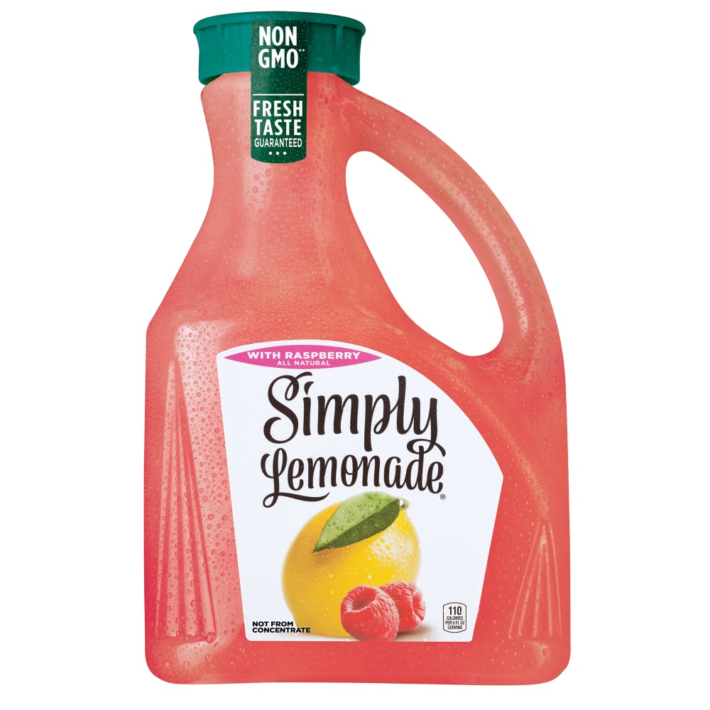 Simply Non GMO All Natural Raspberry Lemonade Juice 89 Fl Oz Bottle