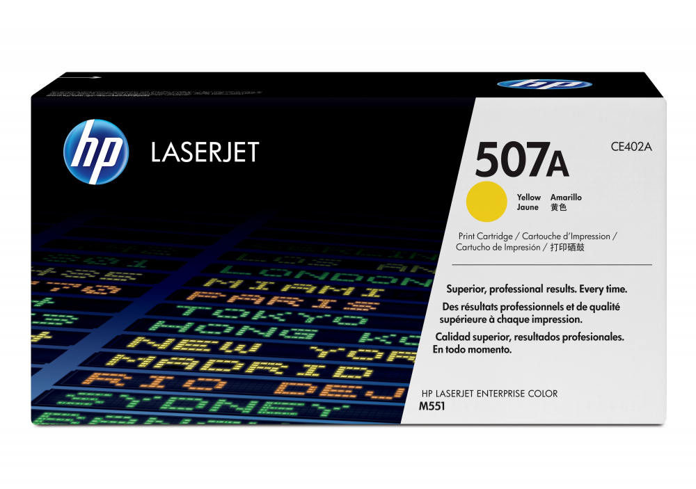 Photo of HP Inc. 507A Yellow Original LaserJet Toner Cartridge, ~6,000 Pages, CE402A