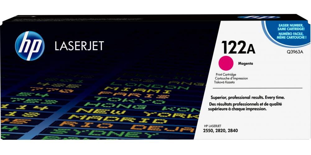 Photo of HP 122A Magenta Original LaserJet Toner Cartridge Q3963A