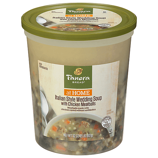 Photo of Panera Bread Italian Style Wedding With Chicken Meatballs Soup Cup 32 Oz