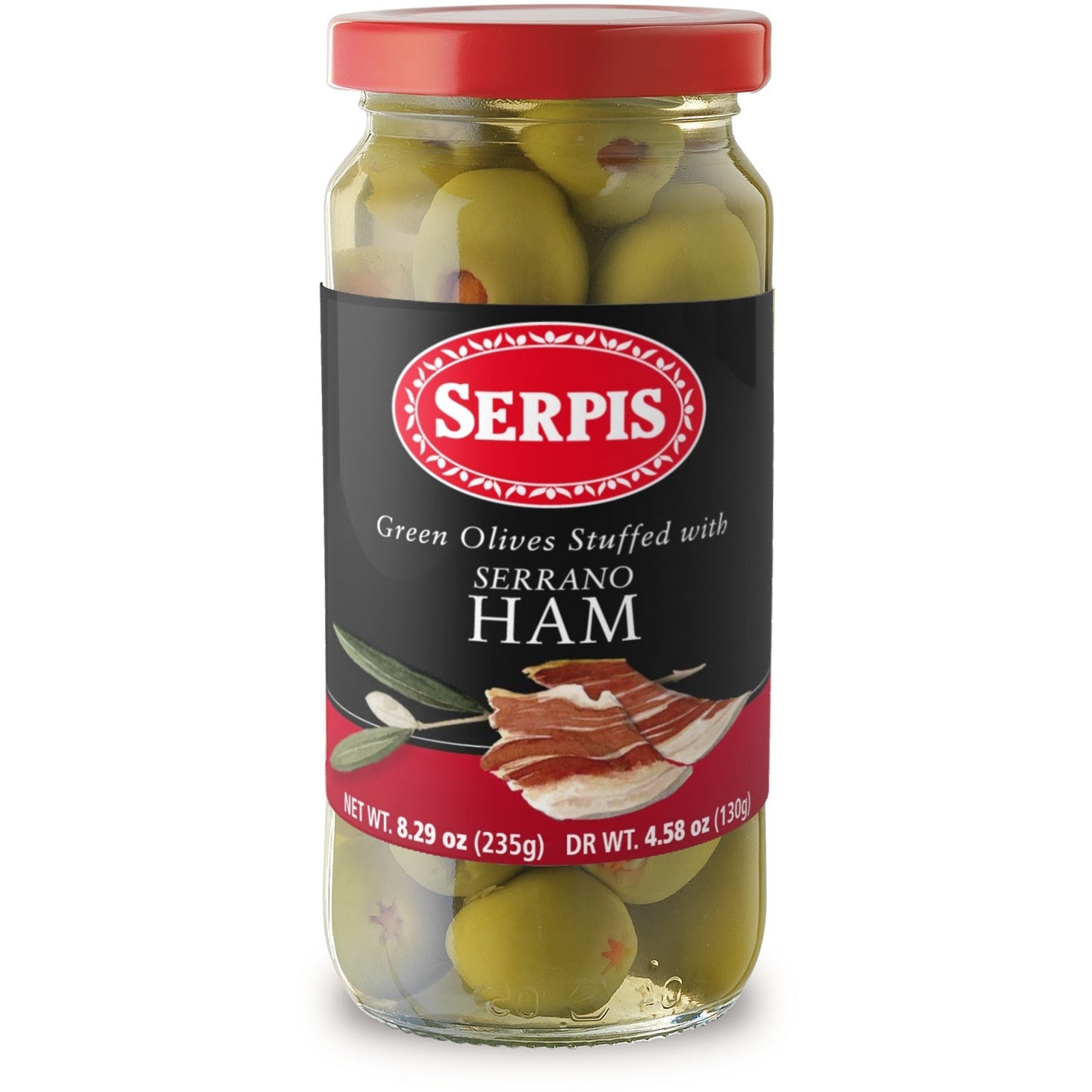 Serpis, Green Olives Stuffed with Serrano Ham