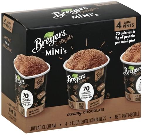 Creamy Chocolate Low Fat Ice Cream Mini'S, Creamy Chocolate