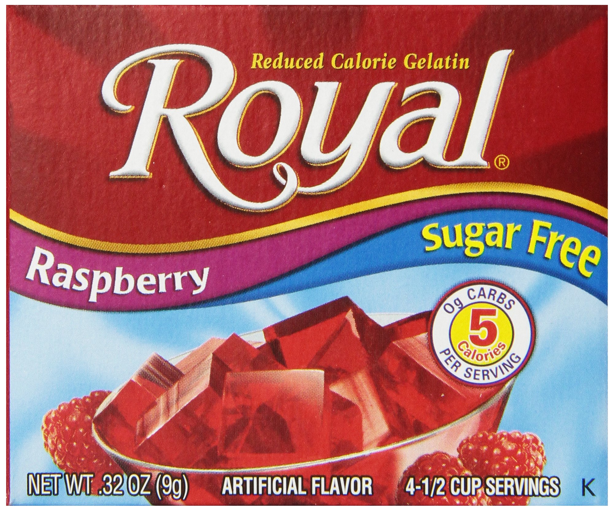 Raspberry Sugar Free Reduced Calorie Gelatin, Raspberry
