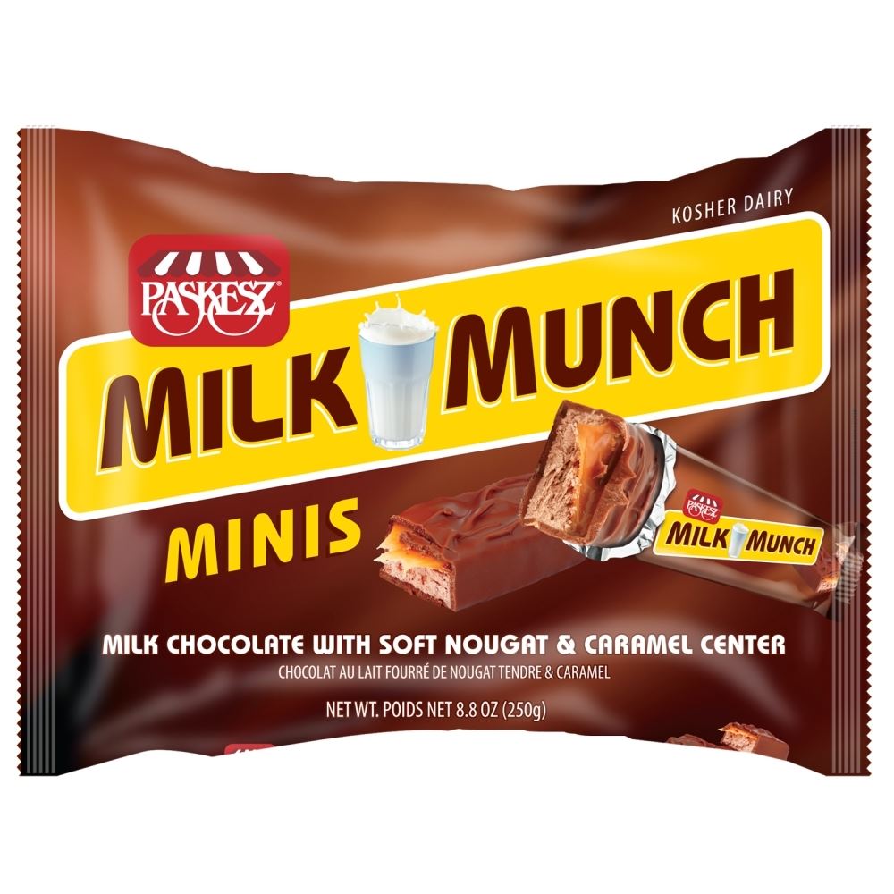Milk Chocolate with Soft Nougat & Caramel Center Milk Munch Minis