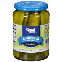 Great Value, Slicers Kosher Dill Pickles