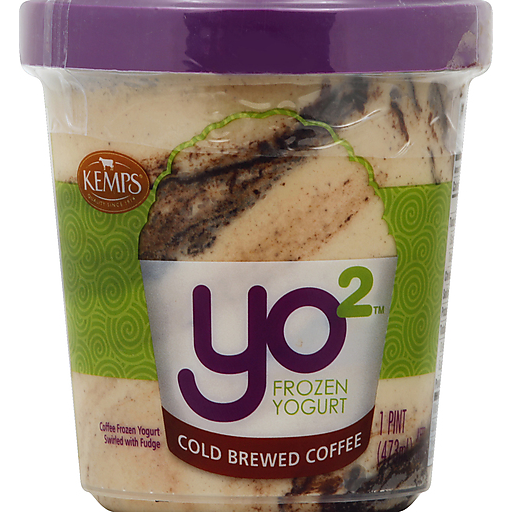 Coffee Frozen Yogurt Swirled with Fudge, Cold Brewed Coffee